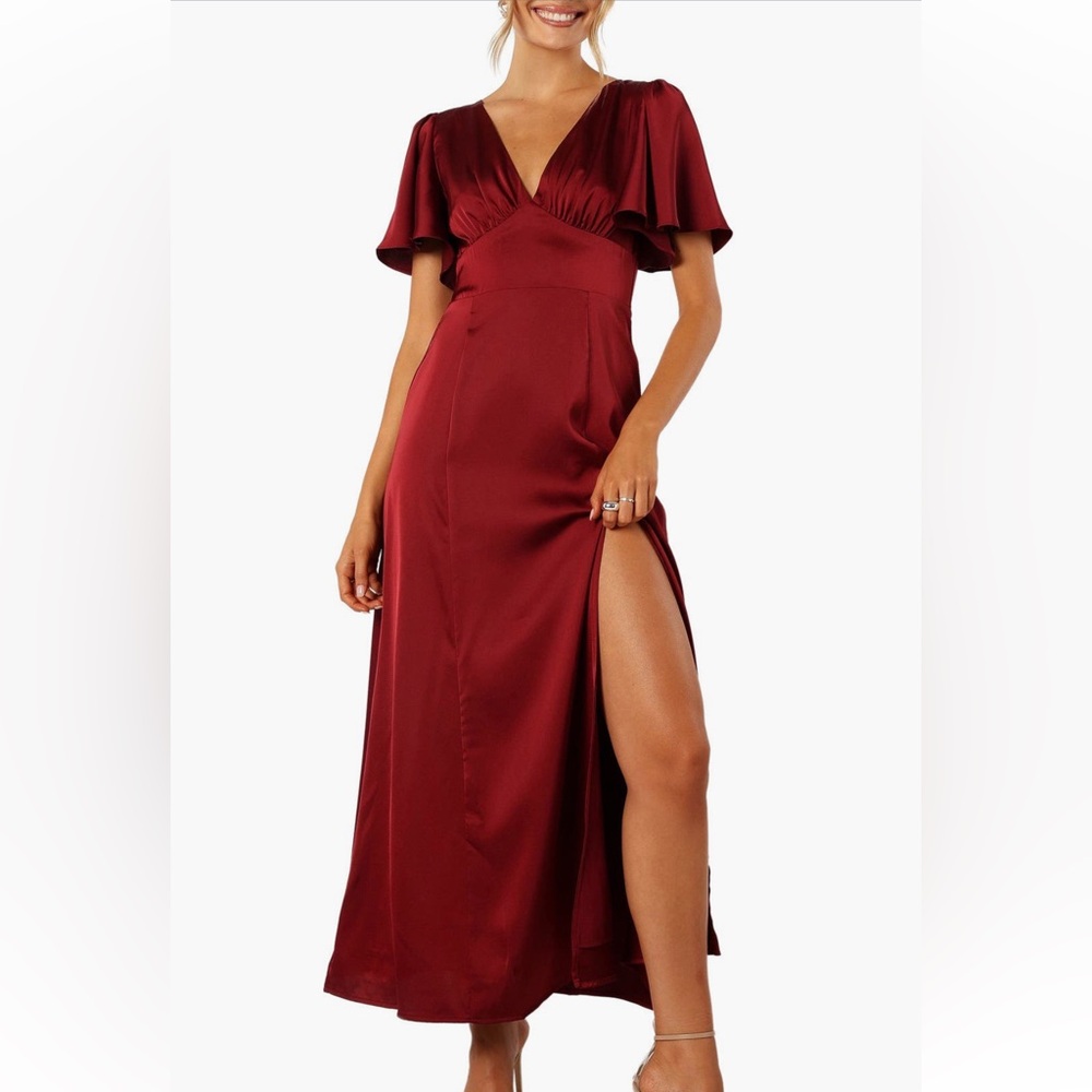 Petal and Pup Burgundy Maxi Dress Size XL